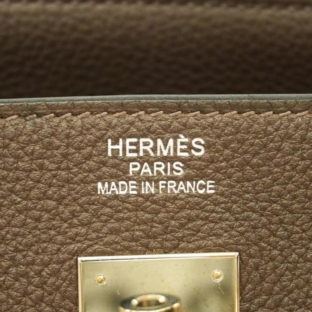 Hermes Handbag Birkin 40 Y Engraved Togo Chocolat Ladies - Picture 5 of 14